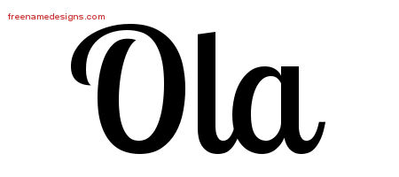 Handwritten Name Tattoo Designs Ola Free Download