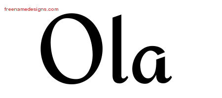 Calligraphic Stylish Name Tattoo Designs Ola Download Free