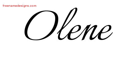 Calligraphic Name Tattoo Designs Olene Download Free