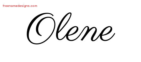 Classic Name Tattoo Designs Olene Graphic Download
