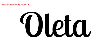 Handwritten Name Tattoo Designs Oleta Free Download