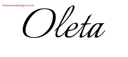 Calligraphic Name Tattoo Designs Oleta Download Free