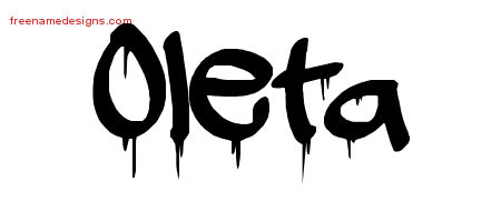 Graffiti Name Tattoo Designs Oleta Free Lettering