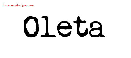 Vintage Writer Name Tattoo Designs Oleta Free Lettering