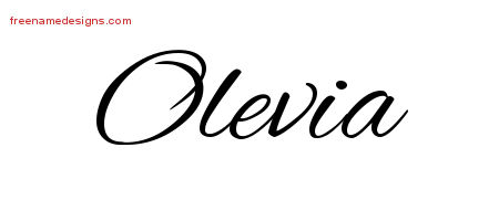 Cursive Name Tattoo Designs Olevia Download Free