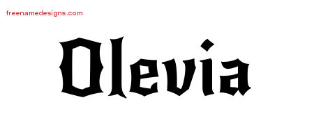 Gothic Name Tattoo Designs Olevia Free Graphic