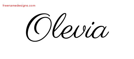 Classic Name Tattoo Designs Olevia Graphic Download