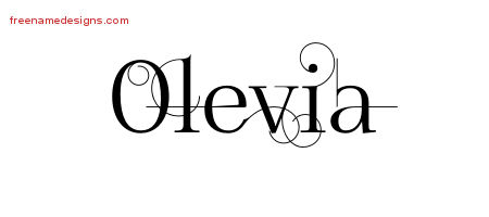 Decorated Name Tattoo Designs Olevia Free