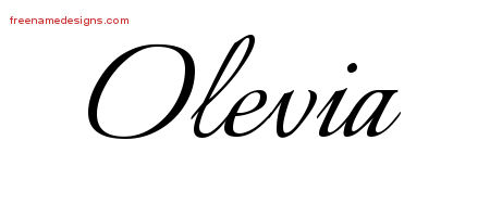 Calligraphic Name Tattoo Designs Olevia Download Free