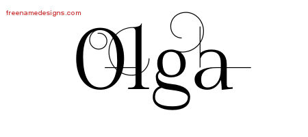 Decorated Name Tattoo Designs Olga Free