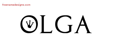 Regal Victorian Name Tattoo Designs Olga Graphic Download