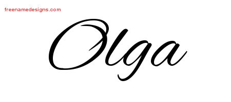 Cursive Name Tattoo Designs Olga Download Free