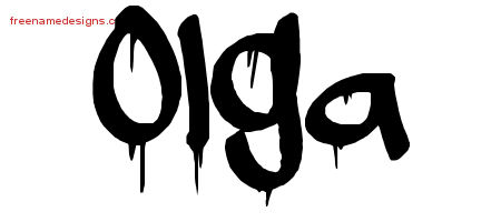 Graffiti Name Tattoo Designs Olga Free Lettering