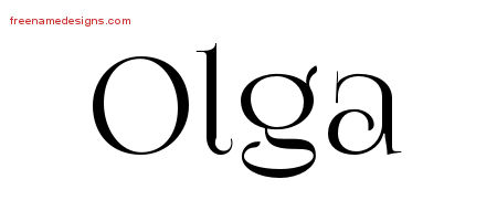 Vintage Name Tattoo Designs Olga Free Download