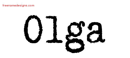 Typewriter Name Tattoo Designs Olga Free Download