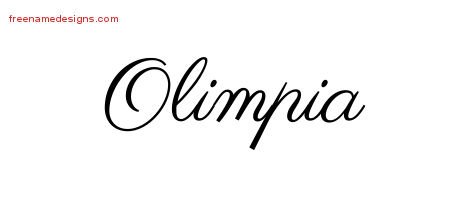 Classic Name Tattoo Designs Olimpia Graphic Download