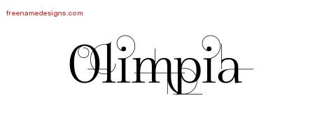 Decorated Name Tattoo Designs Olimpia Free Decorated Name Tattoo Designs Olimpia Free