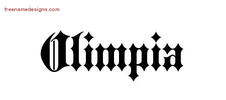 Old English Name Tattoo Designs Olimpia Free