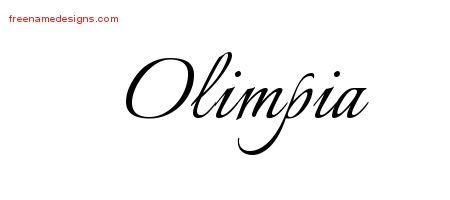 Calligraphic Name Tattoo Designs Olimpia Download Free