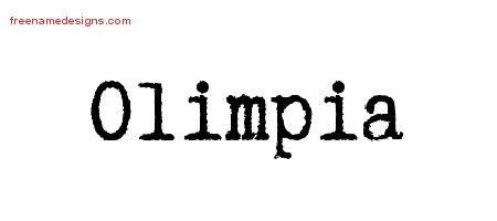 Typewriter Name Tattoo Designs Olimpia Free Download