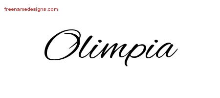 Cursive Name Tattoo Designs Olimpia Download Free