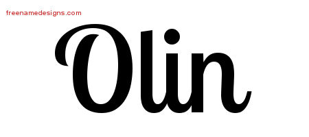 Handwritten Name Tattoo Designs Olin Free Printout