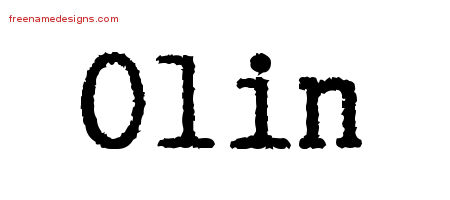 Typewriter Name Tattoo Designs Olin Free Printout