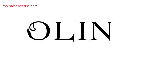 Flourishes Name Tattoo Designs Olin Graphic Download