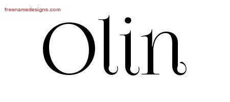 Vintage Name Tattoo Designs Olin Free Printout