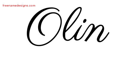 Classic Name Tattoo Designs Olin Printable