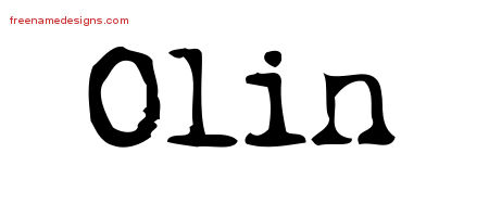 Vintage Writer Name Tattoo Designs Olin Free
