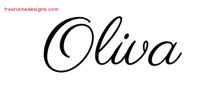 Classic Name Tattoo Designs Oliva Graphic Download
