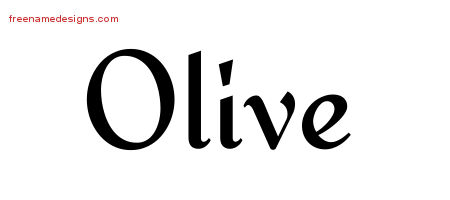 Calligraphic Stylish Name Tattoo Designs Olive Download Free