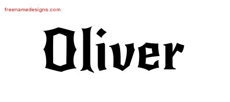 Gothic Name Tattoo Designs Oliver Download Free