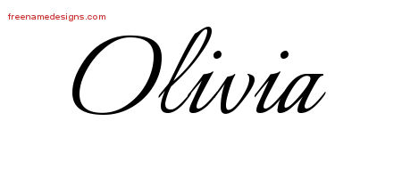 Calligraphic Name Tattoo Designs Olivia Download Free