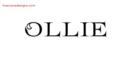 Flourishes Name Tattoo Designs Ollie Printable