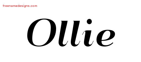 Art Deco Name Tattoo Designs Ollie Printable