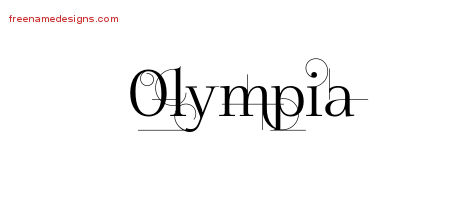 Decorated Name Tattoo Designs Olympia Free
