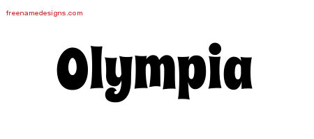 Groovy Name Tattoo Designs Olympia Free Lettering