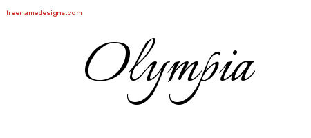 Calligraphic Name Tattoo Designs Olympia Download Free