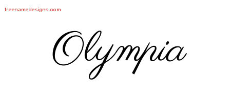 Classic Name Tattoo Designs Olympia Graphic Download