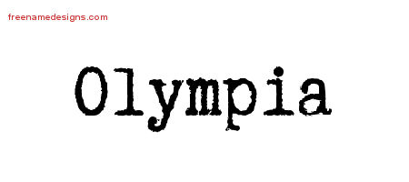 Typewriter Name Tattoo Designs Olympia Free Download