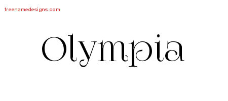 Vintage Name Tattoo Designs Olympia Free Download