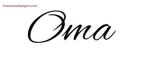 Cursive Name Tattoo Designs Oma Download Free