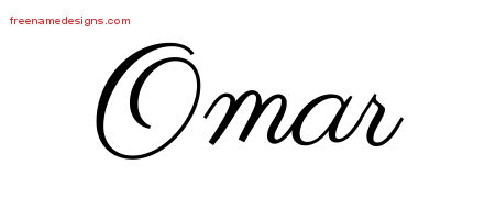 Classic Name Tattoo Designs Omar Printable