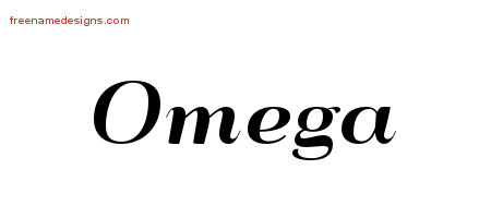 Art Deco Name Tattoo Designs Omega Printable