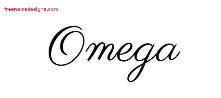 Classic Name Tattoo Designs Omega Graphic Download