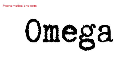 Typewriter Name Tattoo Designs Omega Free Download