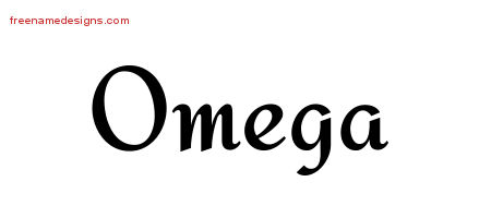 Calligraphic Stylish Name Tattoo Designs Omega Download Free