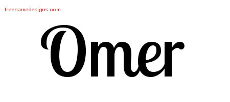 Handwritten Name Tattoo Designs Omer Free Printout